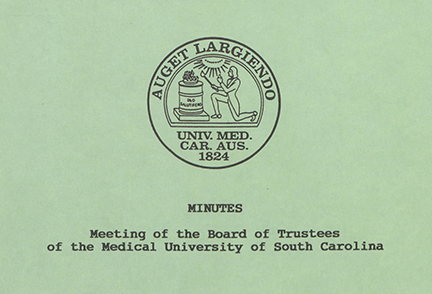 Medical University of South Carolina Board of Trustees Collection, 1824-2012 collection thumbnail