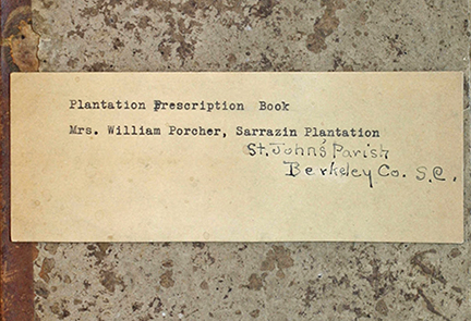 Isabella Sarah Peyre Porcher Plantation Recipes and Prescriptions collection thumbnail