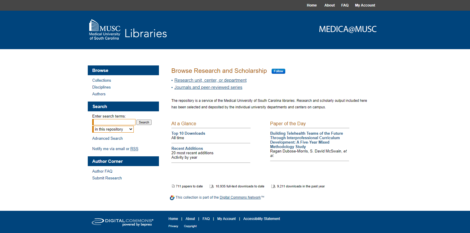 MEDICA@MUSC Homepage