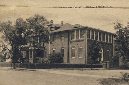 Postcard featuring photograph Cherokee County Hospital Building