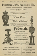 Show Globes with Descriptions and Price List from the Peter Van Schaack & Sons Catalog, circa 1909