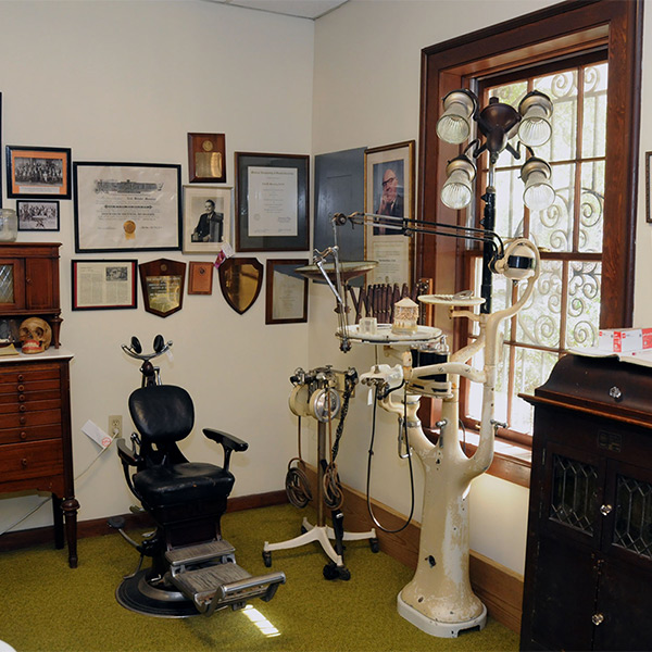 Interior of the Macaulay Museum of Dental History prior to its renovation in 2017